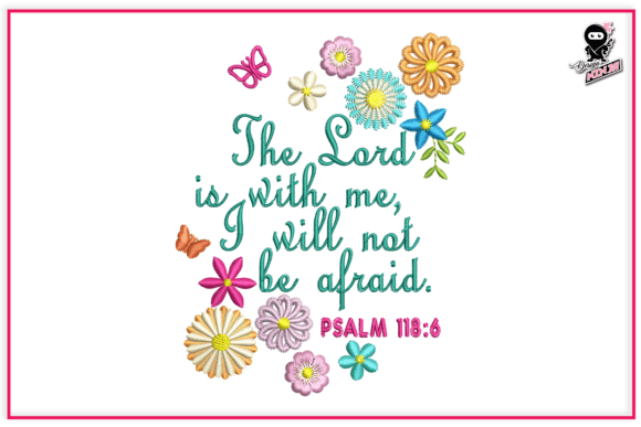 Bible Scripture with Flowers, Christian