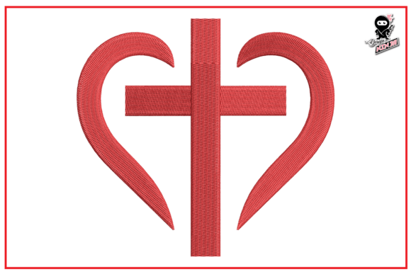Christian Cross in Heart: Design Review for Small Business Merch