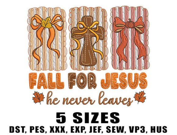 Fall for Jesus Embroidery Design Review for Small Business Merch